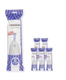 Brabantia garbage bag Perfectfit Multipack (Code D - 15L / 20L) Extra strong garbage bags with a train tape 6 rolls (120 garbage bags) White - code D 20 pieces (6 -pack) - Buy Online on SooperMarket.com