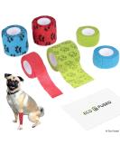 Self Adhering Bandage - Injury Wrap Tape for Dogs - Pack of 6 - Supports Muscles and Joints - Easy to Apply and Tear - Does not Stick to Hair - Elastic Water Repellent Breathable - Relieves Stress for Dogs: 6 pack - Buy Online on SooperMarket.com
