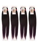 T1/Purple 60 INCH XPRESSION LAGOS BRAID PRE-PULLED/PRE-STRETCHED Hair Extension 60 2 In A Pack (Colour T1/Purple Black/Purple Mix) Heat Resistant Tangle Free Black Purple 1 - Buy Online on SooperMarket.com