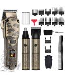 Hatteker Hair Clipper for Men - Waterproof Electric Trimmer Cordless Shaving Kit & Nose Hair Trimmer - Perfect Birthday Gift for Dad - Buy Online on SooperMarket.com