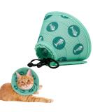 Heyu-Lotus Cat Cone Collar Soft Adjustable Recovery Collar | Green-M 21-28cm - Buy Online on SooperMarket.com