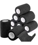 ADMITRY Black Vet Wrap 7.5cm x 4.5m - 8 Rolls, Self Adhesive Cohesive Bandage Tape for Dogs, Horses, Pets - Ideal for Wrist, Ankle Sprains and Swelling - Buy Online on SooperMarket.com
