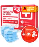 Purahelp 3x Car Bandage Box - DIN 13164 Compliant First Aid Set with Ventilation & Climbing Strips | Essential Car First Aid Kit 2024 - Buy Online on SooperMarket.com