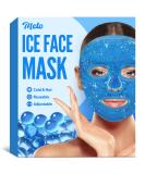 Meto Ice Face Mask - Reduce Puffiness and Dark Circles - Hot Cold Gel Beads Compress for Women - Face Spa Treatment for Pressure Headaches and Skin Care (Blue) - Buy Online on SooperMarket.com