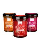 Xucker jam fruit spread combi 3 types of strawberry apricot & raspberry (74% fruit) 3 x 220 g - xylitol without genetic engineering vegan sugar arm - Buy Online on SooperMarket.com
