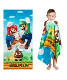 Super Mario "Official Nintendo" Kids Super Soft Cotton Bath/Pool/Beach Towel, 58 in x 28 in, By Franco 58 in x 28 in Mario - Buy Online on SooperMarket.com
