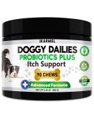 iKARMEL Doggy Dailies Probiotics for Dogs | Canine Supplements for Digestive and Immunity Support | Skin Health and Itch Relief | Vitamin Treats for Dogs | Probiotic (90 Chews) - Buy Online on SooperMarket.com
