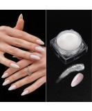 Artdone White Pearl Chrome Nail Powder Iridescent Aurora Powder Metallic Mirror Effect Pigment Pearlescent Mermaid Pigmen for Nail Art Manicure Decoration Sets White 1 Jar - Buy Online on SooperMarket.com