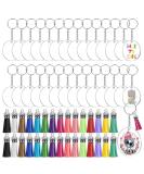 Acrylic Keychain Blanks  Audab 120pcs Clear Keychains for Vinyl Kit Including 30pcs Acrylic Blanks  30pcs Keychain Tassels  30pcs Key Chain Rings and 30pcs Jump Rings for DIY Keychain Vinyl Crafting - Buy Online on SooperMarket.com