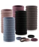 100 pieces thick seamless brown hair tie ponytail holder hair accessories no damage to thick hair (natural colors) - Buy Online on SooperMarket.com