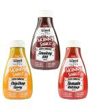 The Skinny Food Co Curry Ketchup BBQ Sauce Set of 3 SW Condiment Sugar Free Zero Calories - Buy Online on SooperMarket.com