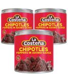 La Costena Chipotles Peppers In Adobo Sauce 199g - Bundle of 3 | Authentic Mexican Flavors - Buy Online on SooperMarket.com