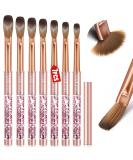 Saviland 7PCS Kolinsky Acrylic Nail Brush Set - Rose Gold Brushes for Acrylic Powder & Nail Extension Kit - Ideal for Nail Art School and Practice - Buy Online on SooperMarket.com