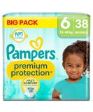 Pampers Premium Protection Size 6 Extra Large 13+kg Big Pack NEW - Size 5 (38 pieces) - Buy Online on SooperMarket.com