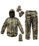 ANYDKE Ghillie Suit Camouflage Hunting Suits - Lightweight Breathable 3D Leaf Camo Clothing for Jungle Shooting, Airsoft, Photography - Fits 5.9-6.2ft Tall - Ideal for Outdoor Activities and Halloween - Buy Online on SooperMarket.com