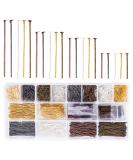 PandaHall 2000pcs Jewelry Head Pins - Iron Flat Head Beading Pins for DIY Earrings & Bracelets - 5 Colors, 0.78/1.18/1.37/1.81 Inch - Buy Online on SooperMarket.com