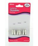 Allary Craft & Sew ASSORTED THIMBLES Pack - Small, Medium, & Large Sizes (Nickel Plated Metal) - Buy Online on SooperMarket.com