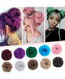 Synthetic Hair Bun Extension - Pink Scrunchie 45g - Messy Updo Ponytail for Women - Buy Online on SooperMarket.com