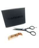 Lucky Franc's Beard Trimming Kit with Japanese Scissors and Ox Horn Combs for Men - Handmade Beard Care Set - Buy Online on SooperMarket.com