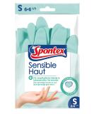 Spontex sensitive skin skin -friendly household gloves for sensitive hands and latex allergy sufferers soft internal flocking size S (1 x 1 pair) S sensitive skin - Buy Online on SooperMarket.com