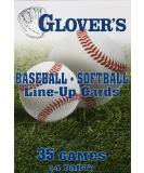 Glover's Scorebooks Baseball/Softball Line-Up Cards - Large 5.5X 8.5 4 Part - Buy Online on SooperMarket.com
