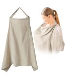 Nursing Apron & Cover | Darryy Muslin Breastfeeding Scarf | Breathable Cotton 75x95 cm Multi-Purpose Khaki Cover for On-the-Go Moms - Buy Online on SooperMarket.com