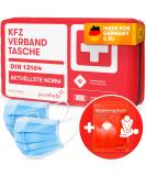 Purahelp car bandage pocket according to the current standard 2024 DIN 13164 (STVO compliant) - including ventilation towel - first aid set of car first aid car 2024 1 piece - Buy Online on SooperMarket.com