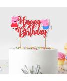 Seyal Pepa Pig Happy Birthday Cake Topper - Buy Online on SooperMarket.com