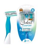 BIC Soleil Comfort 4-Blade Disposable Razors for Women Sensitive Skin Razor for a Smooth and Close Shave, 3 Piece Razor Set - Buy Online on SooperMarket.com
