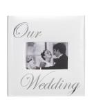 OUR WEDDING album by Malden holds 160 photos - 4x6 "Our Wedding" White and Silver - Buy Online on SooperMarket.com
