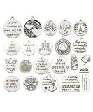 WOCRAFT 40pcs Inspiration Words Charms Craft Supplies Beads Charms Pendants for Jewelry Making Crafting Findings Accessory for DIY Necklace Bracelet (M331) Inspiration Charms - Buy Online on SooperMarket.com