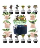 31-Piece Children's Birthday Decoration Set | 6 Cartoon Minifigures & 25 Cake Toppers for Perfect Kids' Cake Decor - Buy Online on SooperMarket.com
