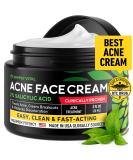 Acne Medication Face Cream - Fast Acting USA-Made Treatment for Stubborn Pimples, Blackheads, Whiteheads - Soothing Moisturizer for Acne Relief & Scar Prevention - 2oz - Buy Online on SooperMarket.com