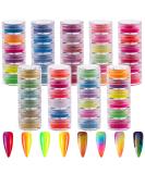 Duufin 54 Colors Nail Powder - Luminous Glitter Halo Pigment for Nail Art, Body & Craft - Buy Online on SooperMarket.com