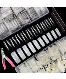 Deciniee Acrylic Nail Kit - 1000 Clear & Natural Fake Nails for French Manicure - 10 Sizes Extension Tips with Box - Women's Press on Coffin Nails - Buy Online on SooperMarket.com