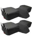 Curved Memory Foam Pillow for Eyelash Extensions - 2 Pillows Bundle with Neck & Back Support Tool Pockets (Black - Buy Online on SooperMarket.com