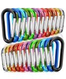 STURME Aluminum D Ring Carabiners Set - 24 PCS Mini Keychain Clips for Outdoor Camping - Durable & Spring Loaded Gate - Buy Online on SooperMarket.com