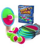 Ayeboovi Toss and Catch Ball Set - 4 Paddles & Balls - Outdoor Yard Game for Kids - Easter Gift - Upgraded Version - Buy Online on SooperMarket.com