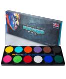Blue Squid PRO Professional Face Paint Kit - 12x10g Classic Color Palette for Adults & Kids - Safe & Superior SFX Body Painting Supplies for Sensitive Skin - Halloween Ready - Buy Online on SooperMarket.com