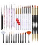 Saviland 31PCS Nail Art Brushes Set - Professional Nail Design Kit for Salon Quality Manicures at Home - Buy Online on SooperMarket.com