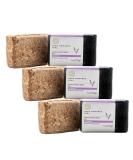 Shea Radiance African Black Soap Bar 3 Pack - Lavender | Best Natural Skin Care for All Skin Types - Buy Online on SooperMarket.com