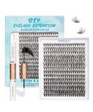 SISILILY 280pcs Lash Clusters - Fluffy 30D & 40D Individual Eyelash Extensions with Bond Seal Remover & Tweezers - Mega D Curl False Eyelashes Kit for International Shipping - Buy Online on SooperMarket.com
