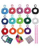 Windspeed 336 Pcs Loop Potholder Kit - 14 Colors Elastic Weaving Loom Loops for Kids DIY Crafts | Includes 2 Crochet Hooks - Buy Online on SooperMarket.com