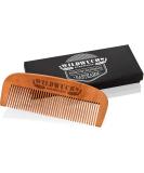 Beard comb from Wildwuchs beard care - wooden beard comb for men made of real wood in a gift case for natural and healthy beard growth - Buy Online on SooperMarket.com