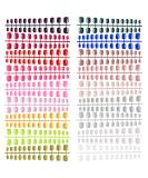 912 Colorful Short False Nails Square EBANKU | Full Cover Acrylic Press on Nails for Women Girls | DIY Nail Art (38 Colors) - Buy Online on SooperMarket.com