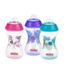 Nuby Polypropylene 3pk No Spill Pinpoint Soft Spout Clik-It  Girl  10 Oz - Buy Online on SooperMarket.com
