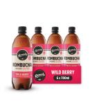 Remedy Kombucha Tea - Wild Berry - Sparkling Live Cultured Drink - Naturally Sugar Free Soft Drink - Prime Probiotic Drink for Gut Health - 6 x 700ml Wild Berry 6x700ml - Buy Online on SooperMarket.com