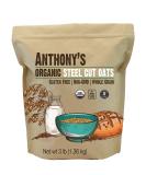 Anthony's Organic Steel Cut Oats, 3 lb, Gluten Free, Non GMO, Irish Oatmeal, Whole Grain - Buy Online on SooperMarket.com