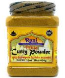 Rani Curry Powder Mild (10-Spice Authentic Indian Blend) 16oz (1lb) 454g PET Jar  All Natural | Salt-Free | NO Chili or Peppers | Vegan | No Colors | Gluten Friendly | NON-GMO | Indian Origin PET JAR 1 Pound (Pack of 1) - Buy Online on SooperMarket.com