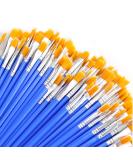 AROIC Paint Brushes Set 120 pcs Nylon Hair Brushes for Acrylic Oil Watercolor Artist Professional Painting Kits Paintbrush A 120 Flat - Buy Online on SooperMarket.com